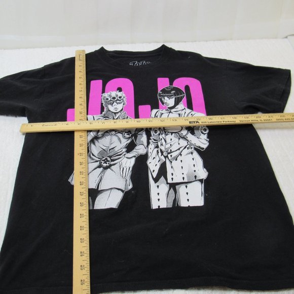 JoJo's Bizarre Adventure Adult Medium Black Neon Pink T-shirt Spell Out E-Boy - Picture 4 of 6